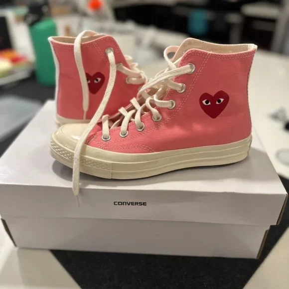 Converse Shoes Converse X Cdg Play Pink Converse Poshmark